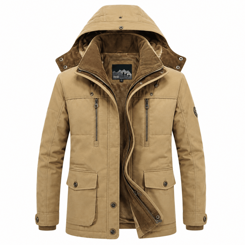 Herren Winterjacke mit abnehmbarer Kapuze