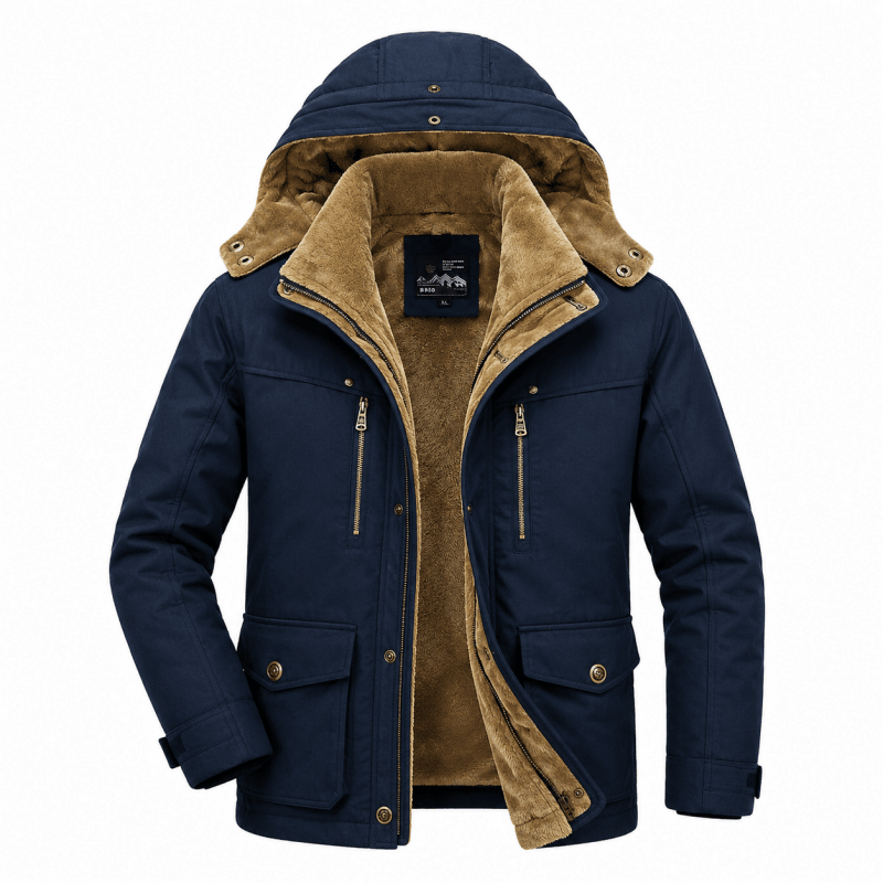 Herren Winterjacke mit abnehmbarer Kapuze