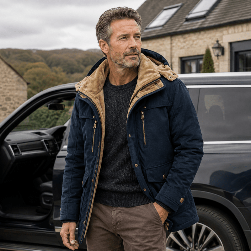 Herren Winterjacke mit abnehmbarer Kapuze