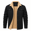 Herren Jacke mit Fleecekragen und Druckknöpfen