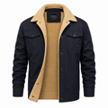 Herren Jacke mit Fleecekragen und Druckknöpfen