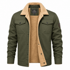 Herren Jacke mit Fleecekragen und Druckknöpfen