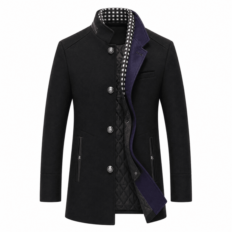 Herren Pea Coat aus Wollmischung