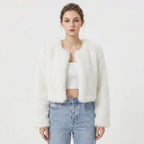 Damen Luxus Kunstpelz Jacke