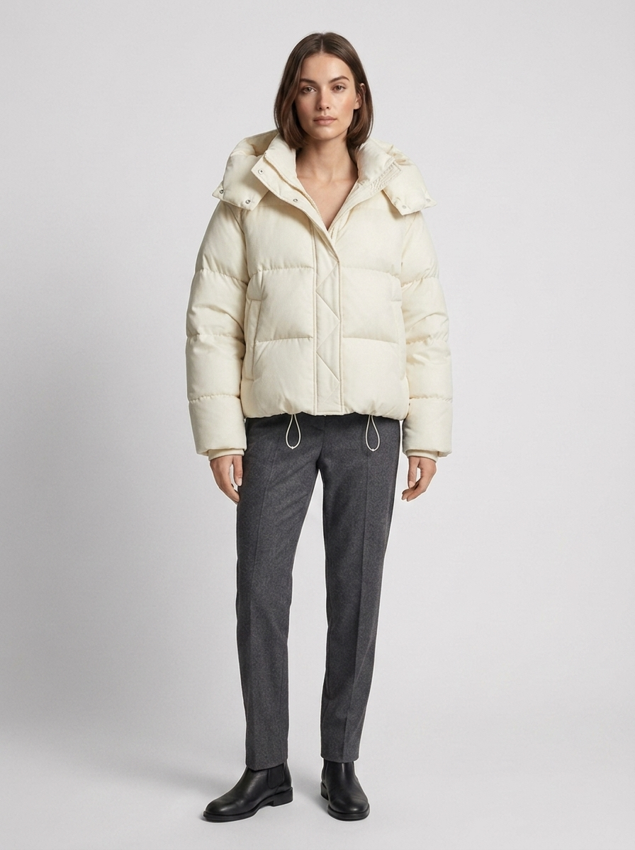 Damen Steppjacke oversize mit Kapuze