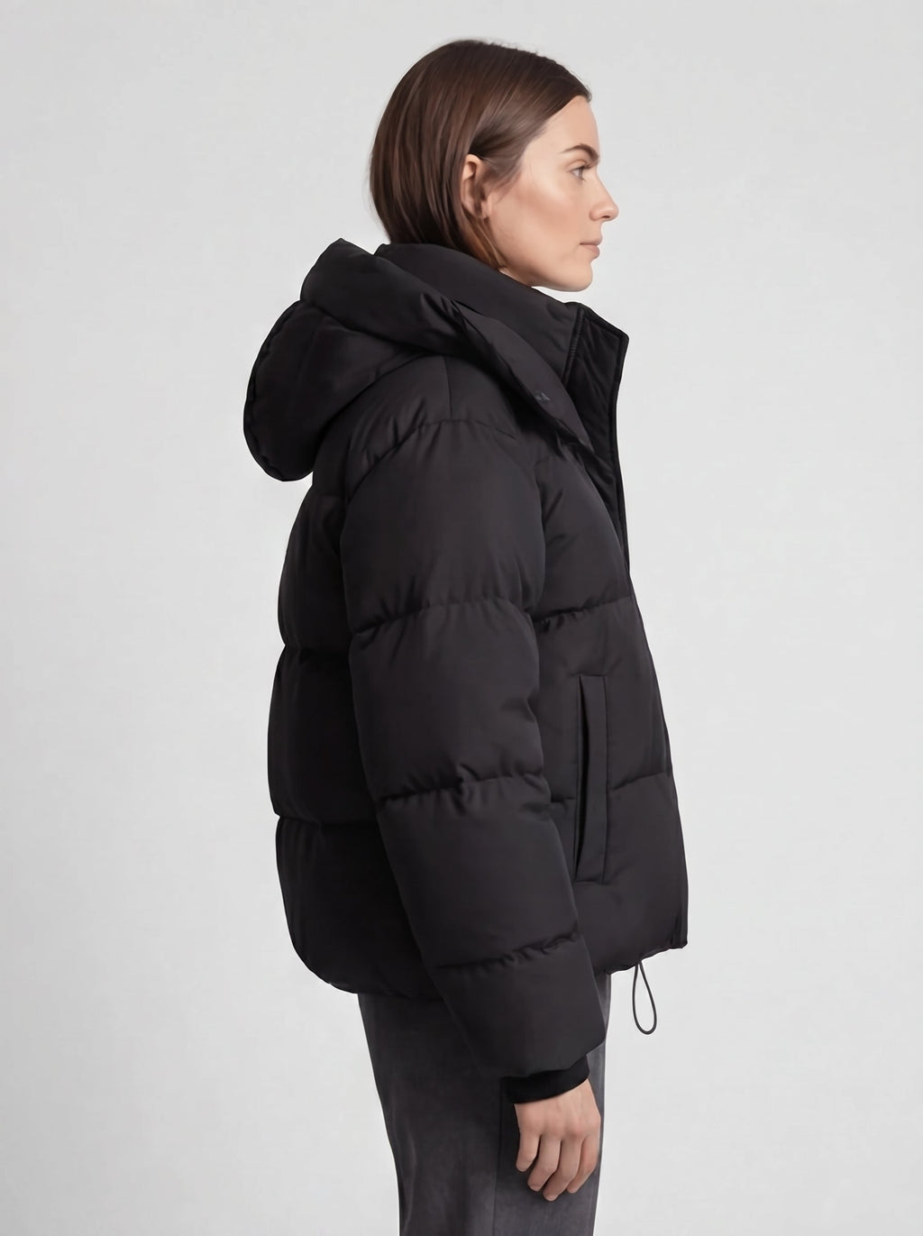 Damen Steppjacke oversize mit Kapuze