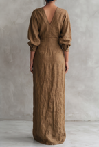 Damen Maxikleid mit Wickelausschnitt