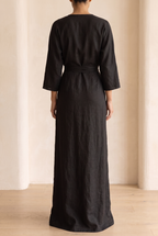 Damen Maxikleid mit Wickelausschnitt