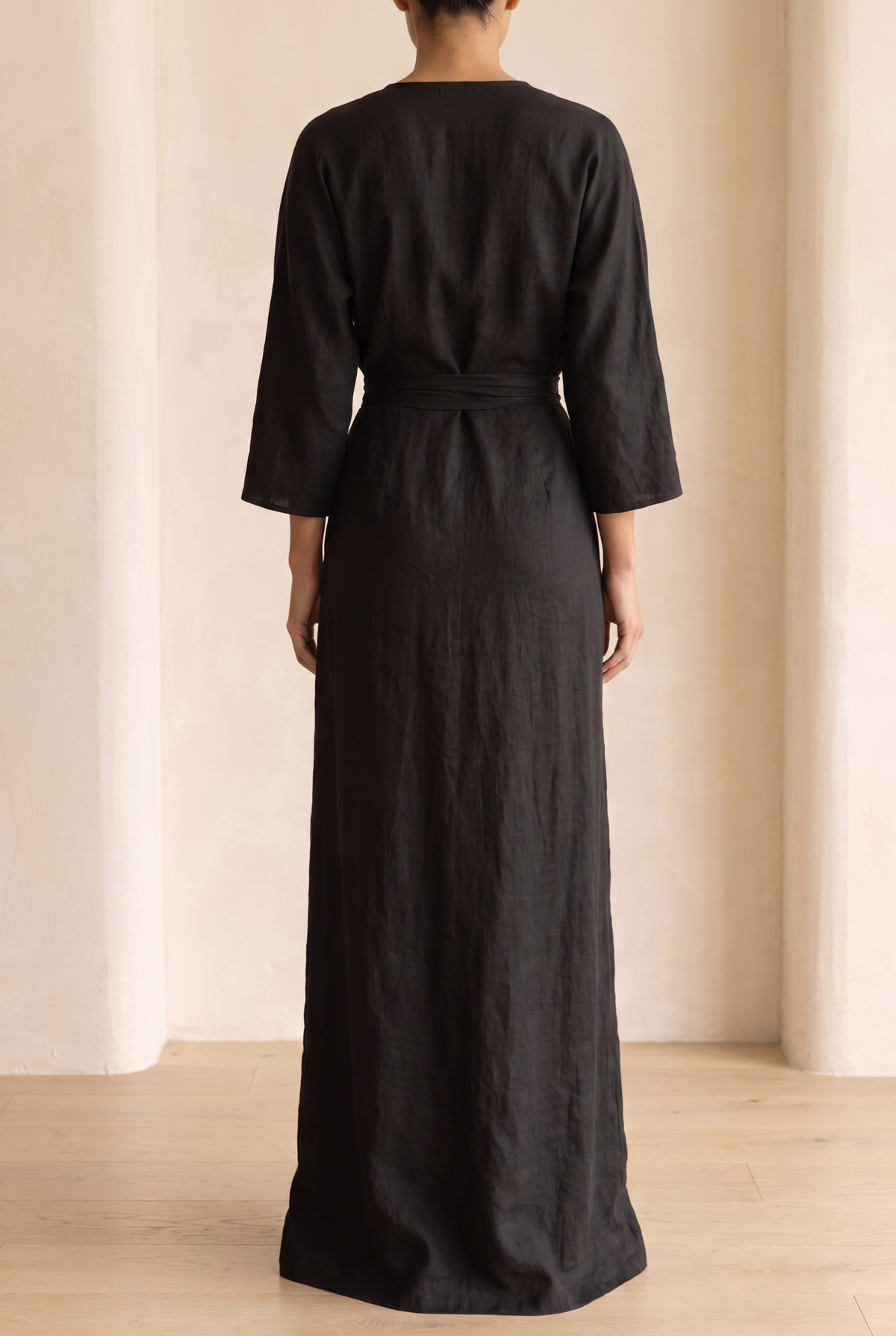 Damen Maxikleid mit Wickelausschnitt