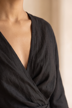 Damen Maxikleid mit Wickelausschnitt