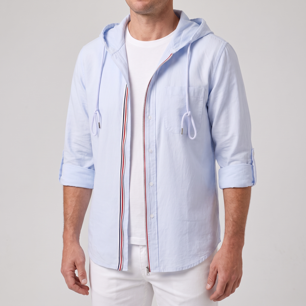 Herren Leinen Hoodie atmungsaktiv und bequem