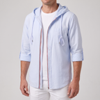 Herren Leinen Hoodie atmungsaktiv und bequem