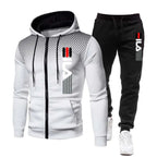 Herren Sport Trainingsanzug mit Kapuze für den Winter