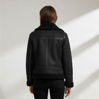 Damen Wildlederjacke mit Fellkragen