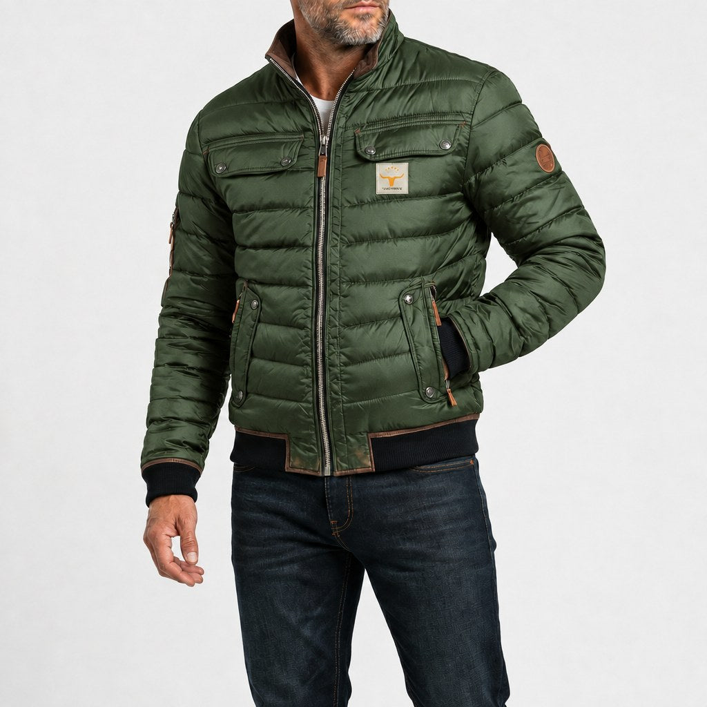 Herren Steppjacke mit Stehkragen