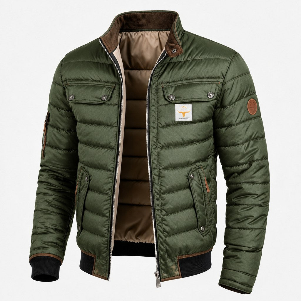 Herren Steppjacke mit Stehkragen