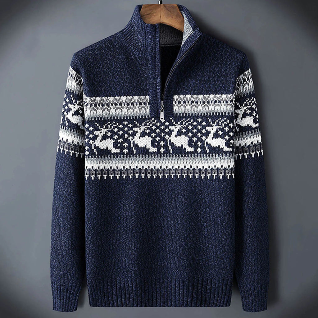 Herren Strickpullover mit Rentier-Muster