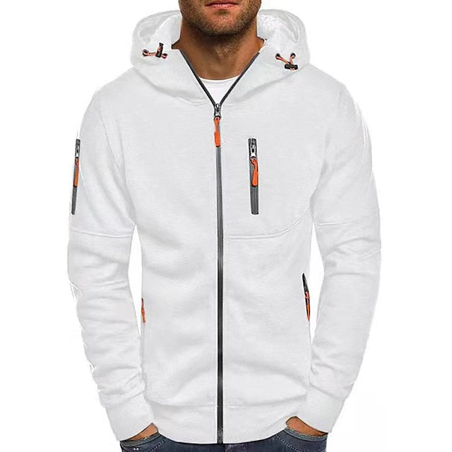 Herren Hoodie mit Reissverschluss und Taschen