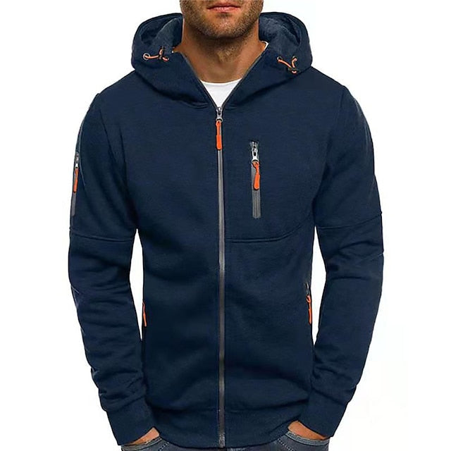 Herren Hoodie mit Reissverschluss und Taschen