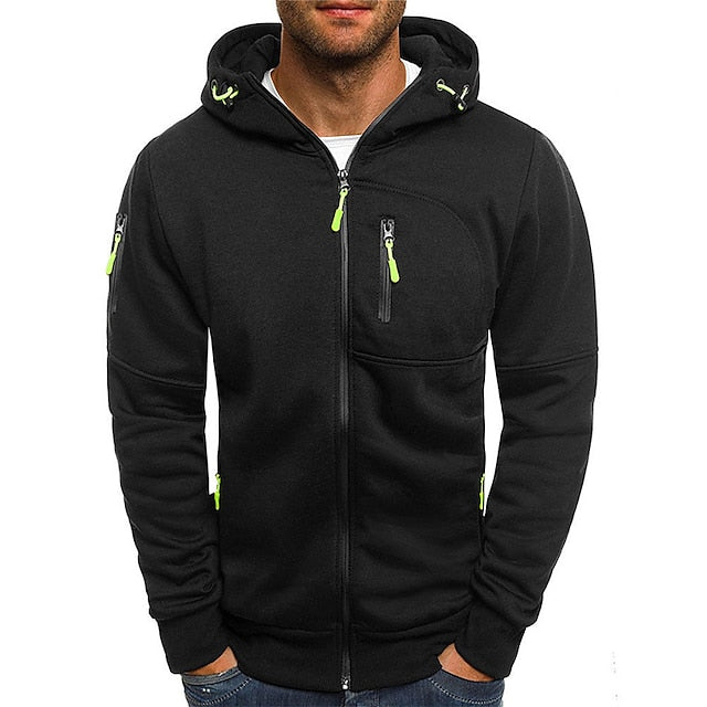 Herren Hoodie mit Reissverschluss und Taschen