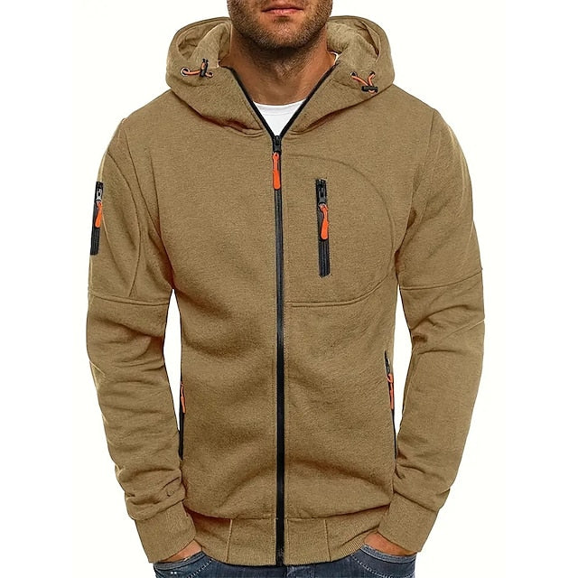 Herren Hoodie mit Reissverschluss und Taschen