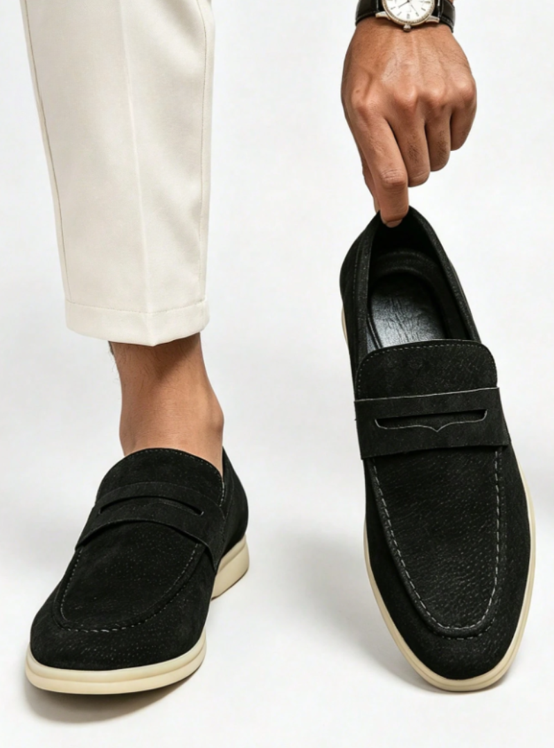Herren Loafer zum Schlüpfen mit Ziernaht
