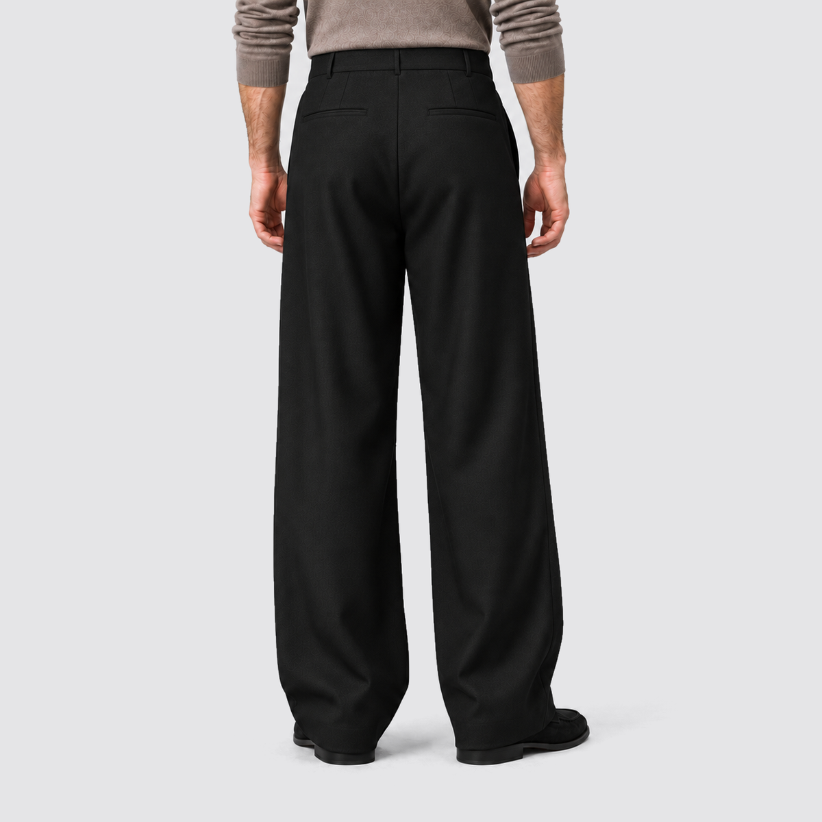 Herren Bundfaltenhose mit weitem Bein