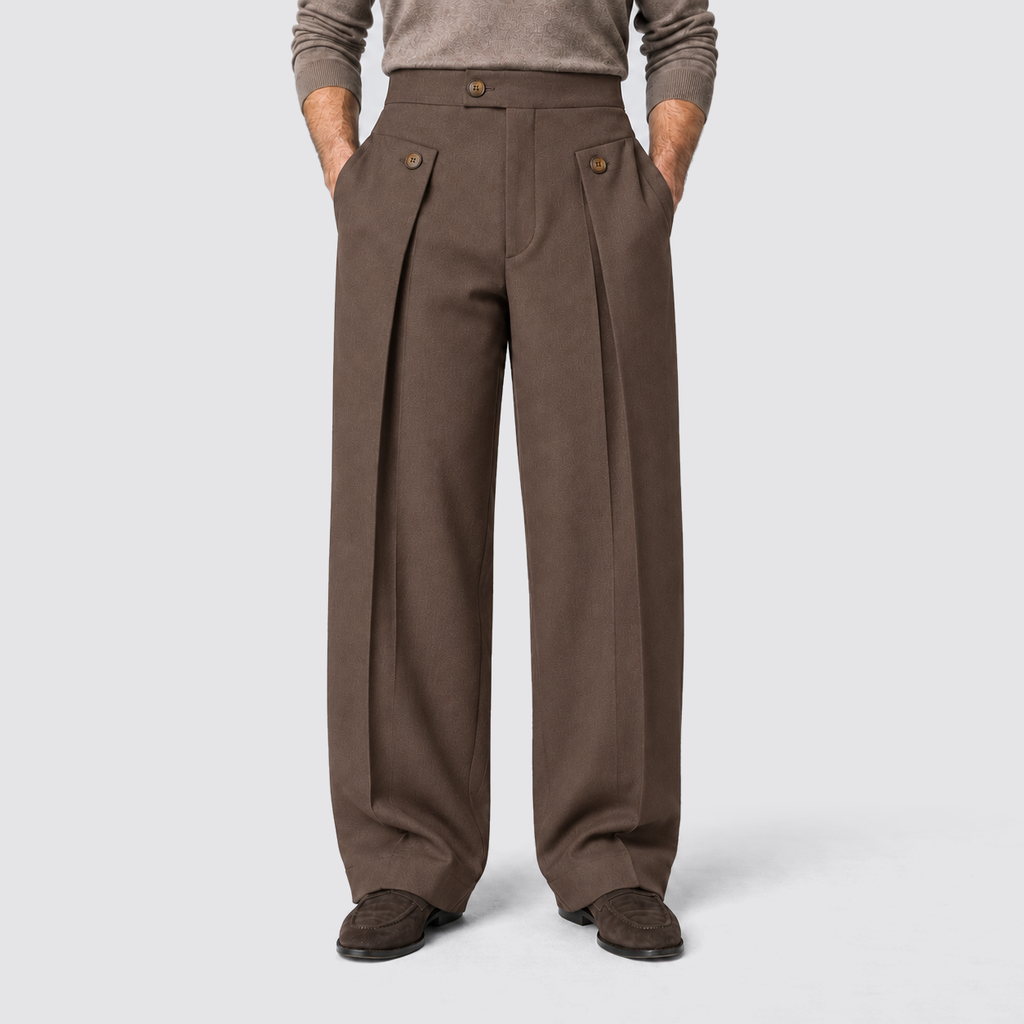 Herren Bundfaltenhose mit weitem Bein