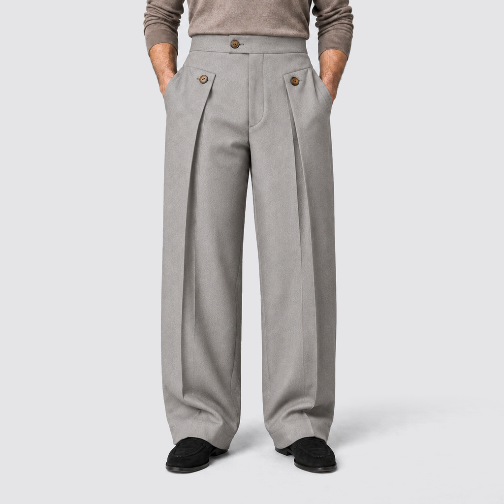 Herren Bundfaltenhose mit weitem Bein