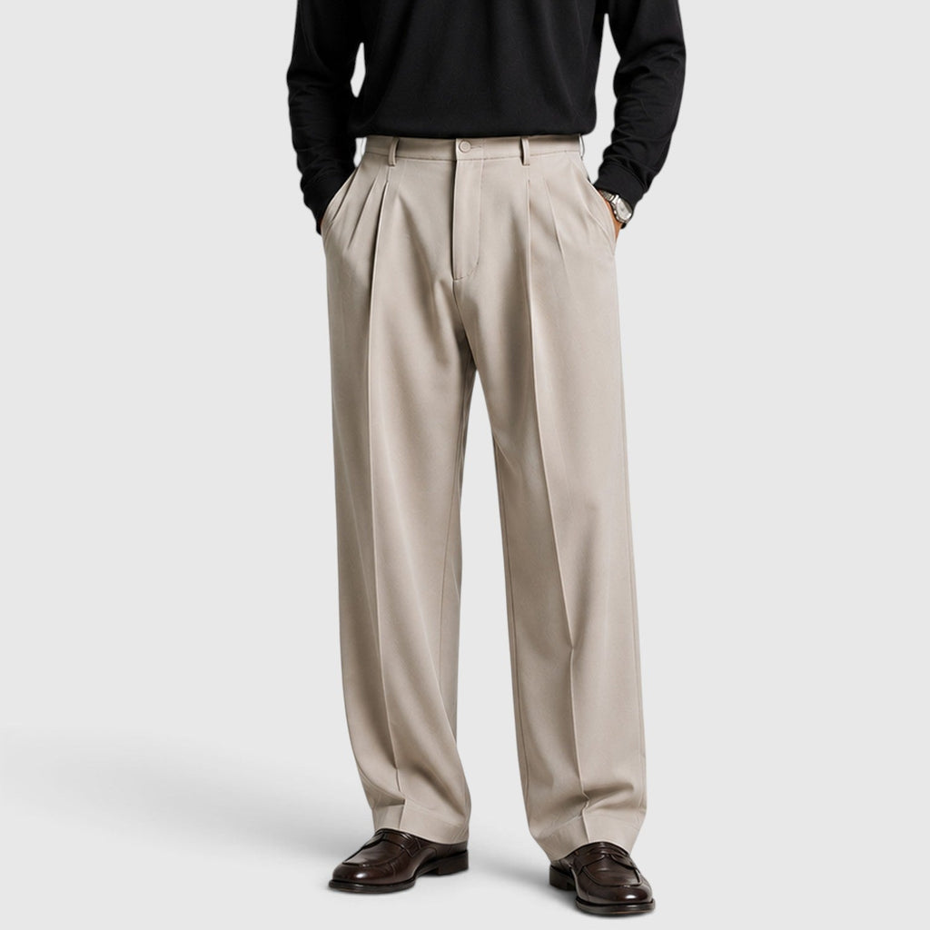 Herren Bundfaltenhose mit weiter Passform