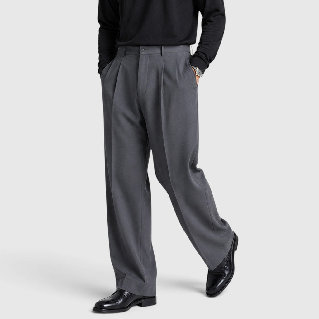 Herren Bundfaltenhose mit weiter Passform