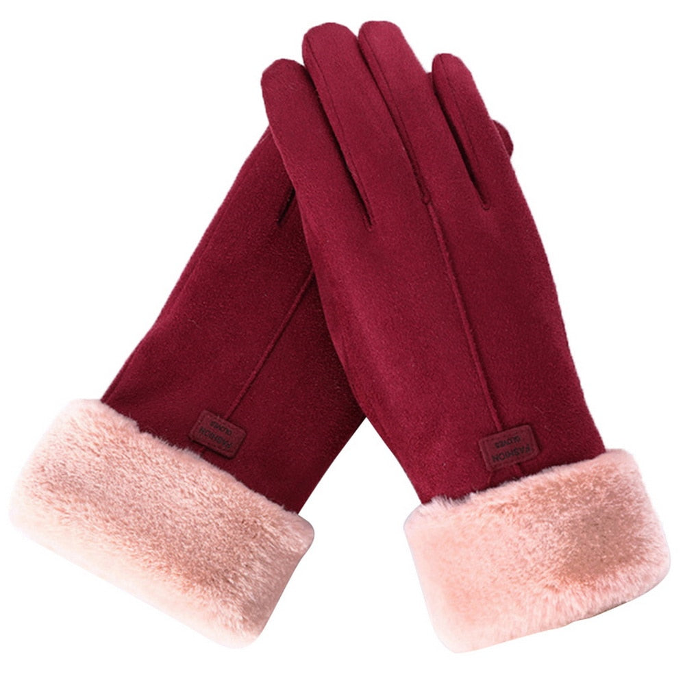 Damen warme Winterhandschuhe gefüttert