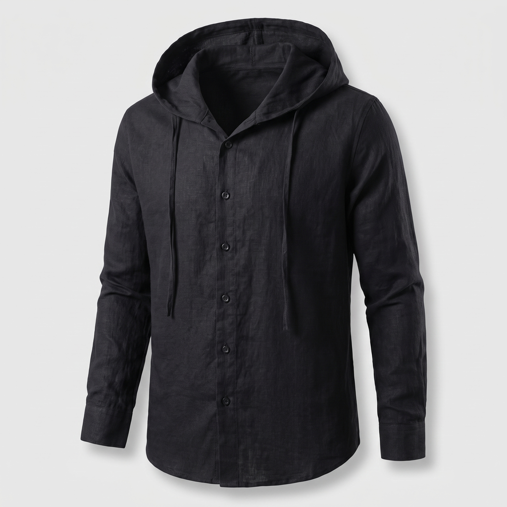 Herren Leinen Hoodie leicht für warme Tage