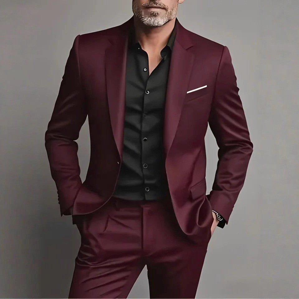 Herren Slim Fit Anzug für Gala und formelle Anlässe