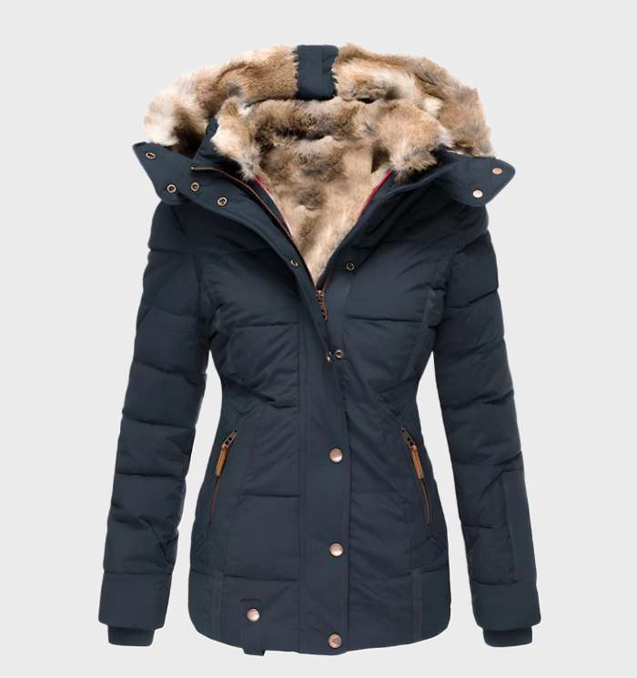 Damen Slim Fit Winterjacke mit Kapuze Aurora