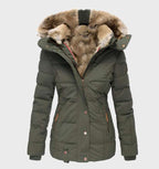 Damen Slim Fit Winterjacke mit Kapuze Aurora