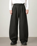 Damen weite Wollhose mit Gürtel