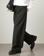 Damen weite Wollhose mit Gürtel
