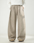 Damen weite Wollhose mit Gürtel