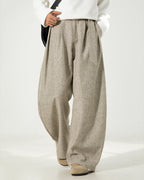 Damen weite Wollhose mit Gürtel