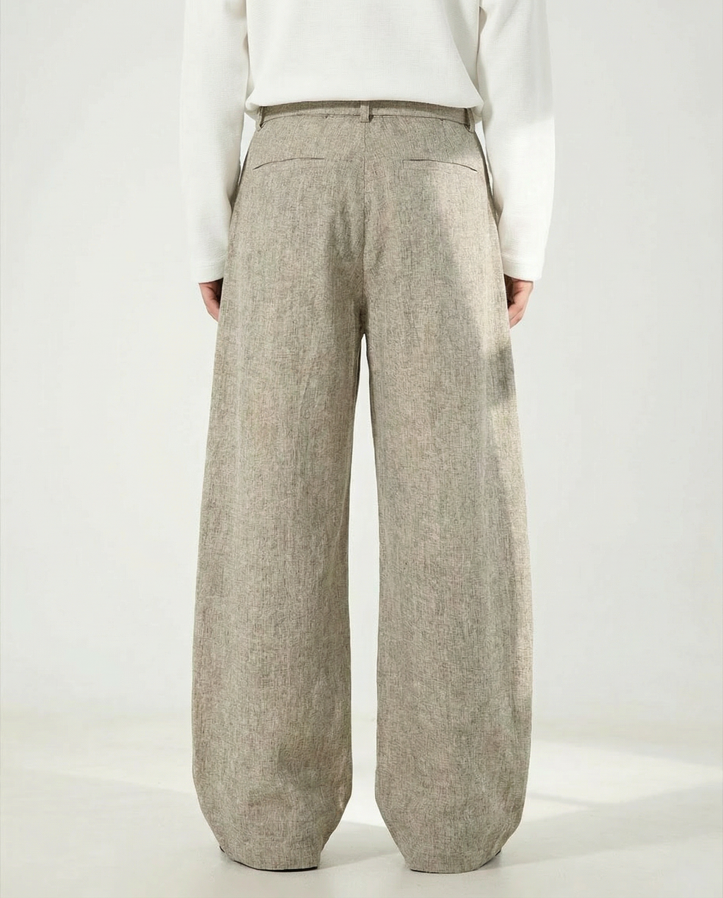 Damen weite Wollhose mit Gürtel