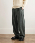 Damen weite Wollhose mit Gürtel