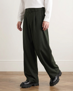 Damen weite Wollhose mit Gürtel