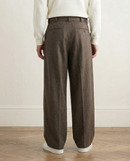 Damen weite Wollhose mit Gürtel