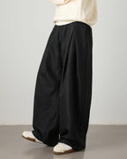Damen weite Bundfaltenhose mit Gürtel