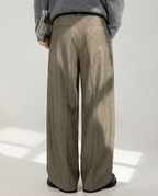 Damen weite Bundfaltenhose mit Gürtel