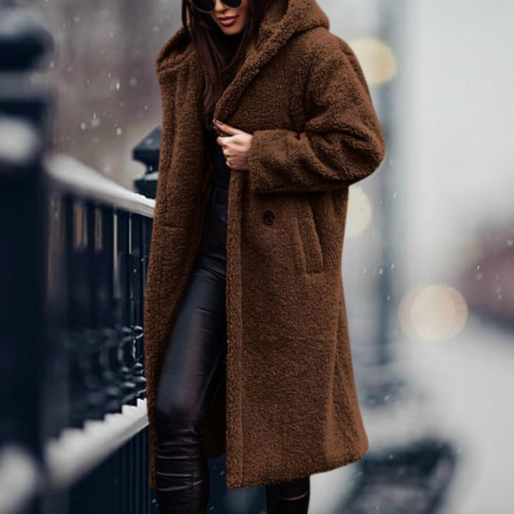Amara Damen langer Wintermantel