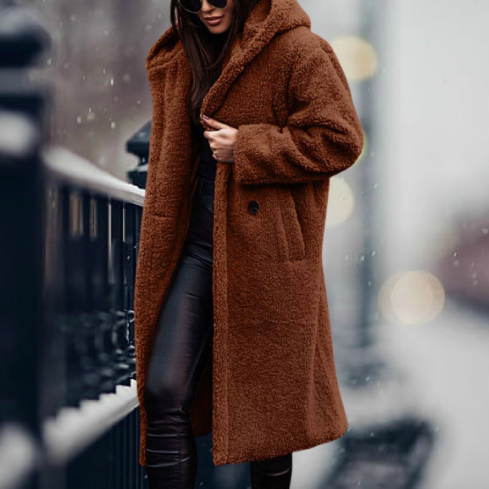 Amara Damen langer Wintermantel