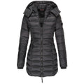 Damen warme Daunenjacke mit Kapuze Olivia