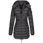 Damen warme Daunenjacke mit Kapuze Olivia
